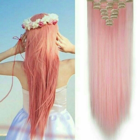 Pink Full Head Clip in Extension main image 6