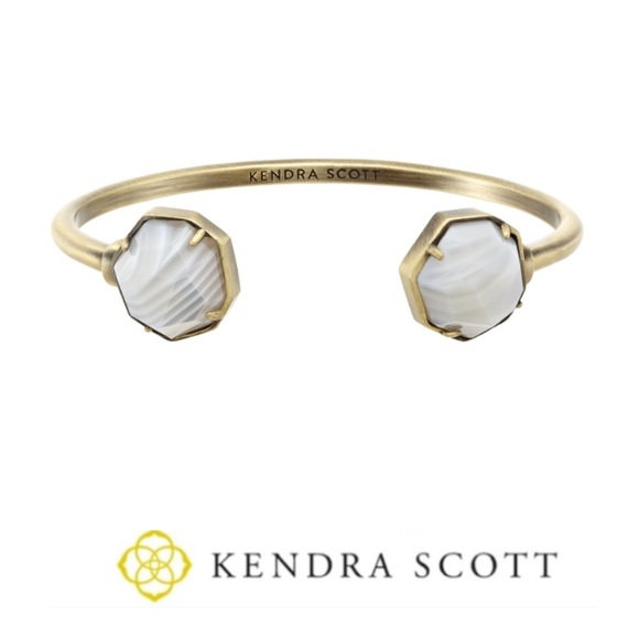 Kendra Scott Jewelry - Brinkley Bracelet In White Banded Agate