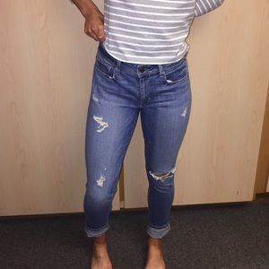 ripped light wash jeans