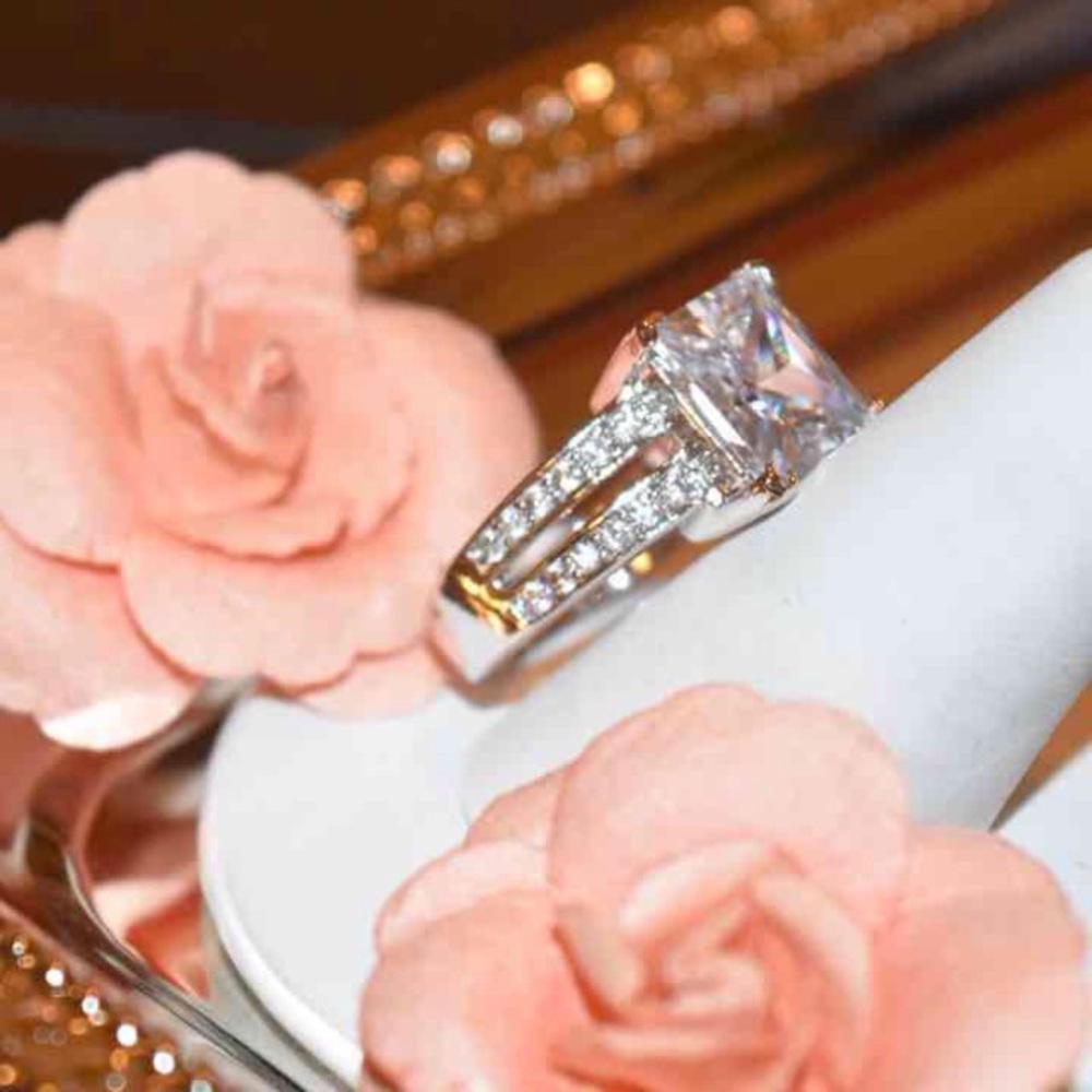 Princess Dual Pave Ring