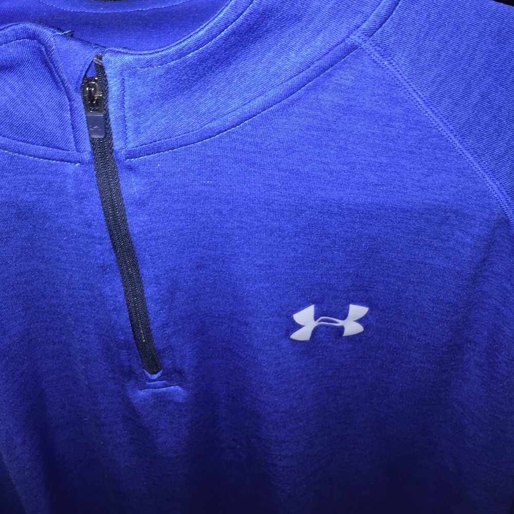 blue underarmour half zip
