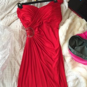 Red formal dress