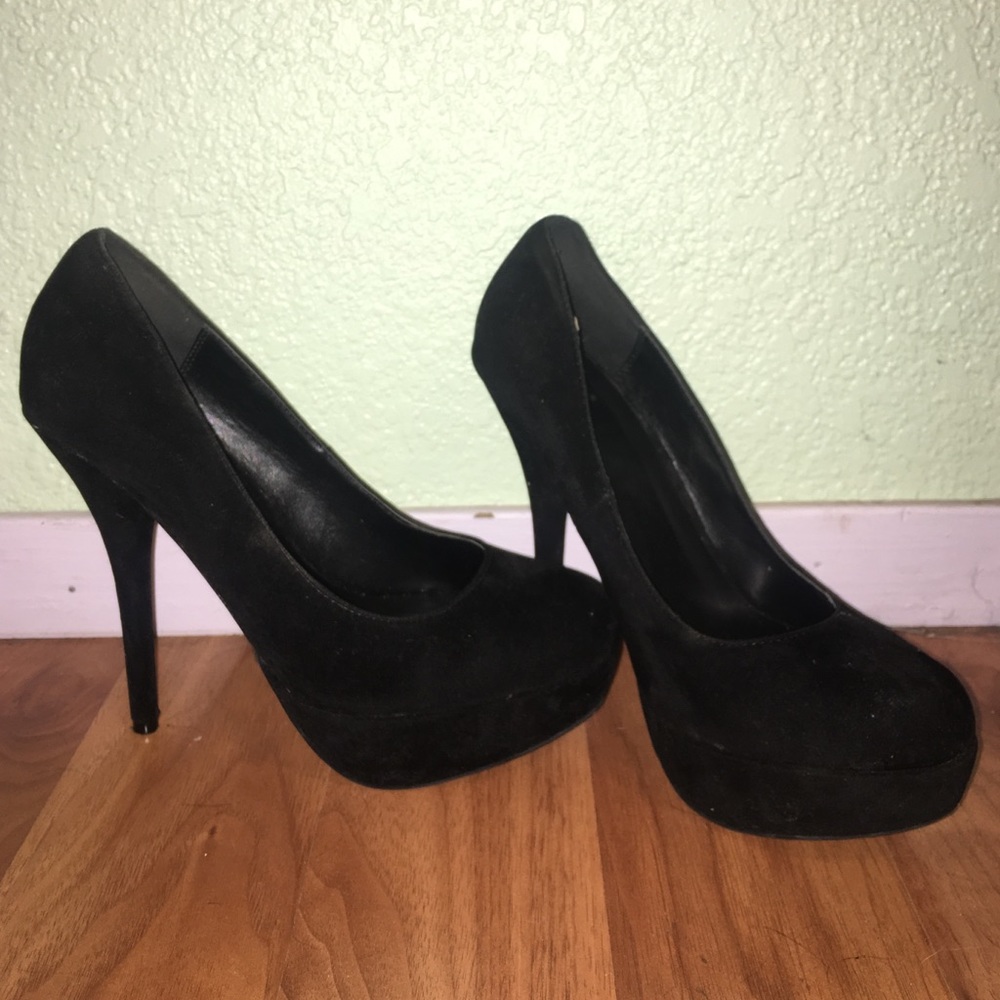 Black Velvet Heels