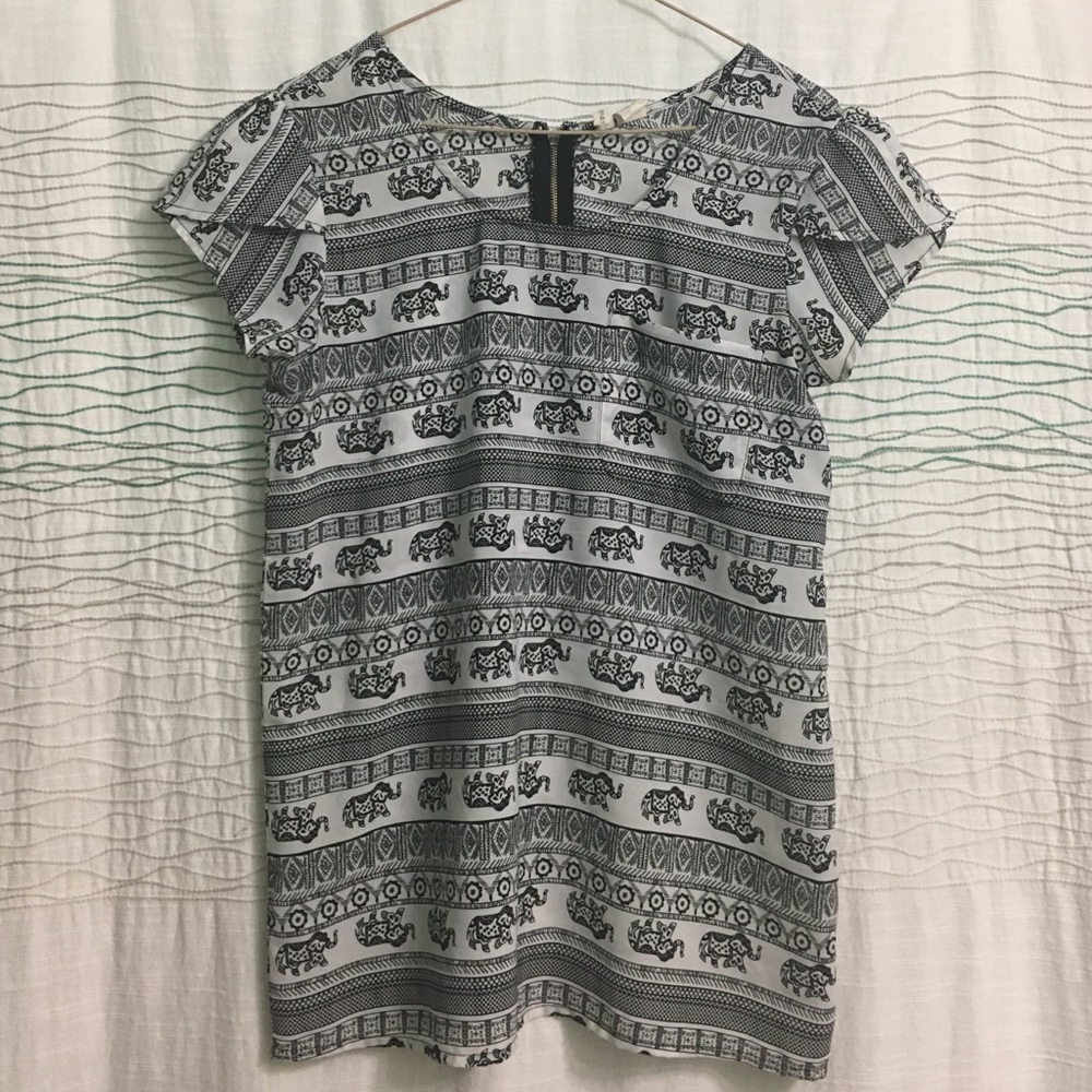 Elephant zipper blouse