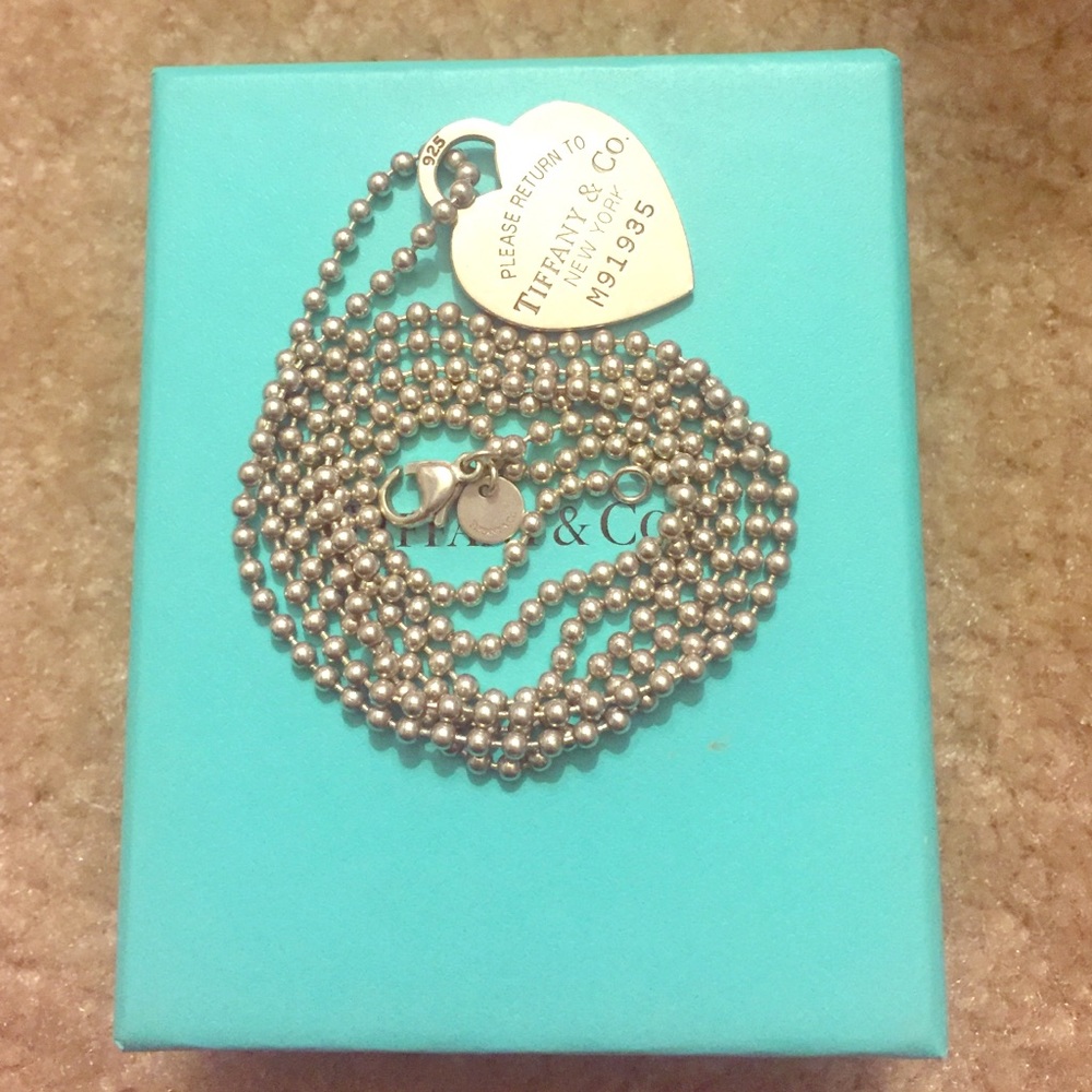 Return To Tiffany Heart Tag on Bead Chain