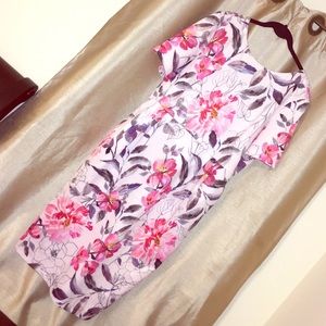 ASOS Pink floral Midi Dress