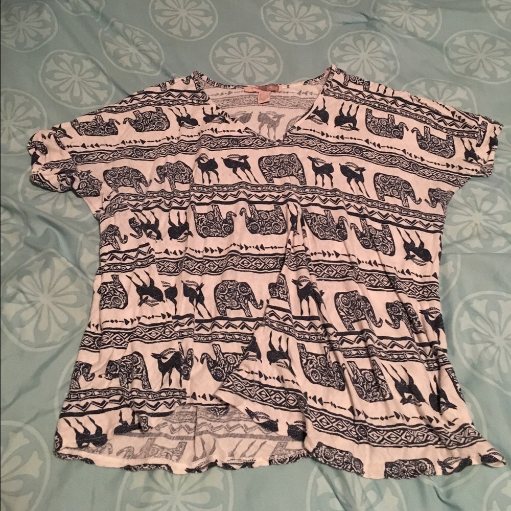 Elephant Print Top