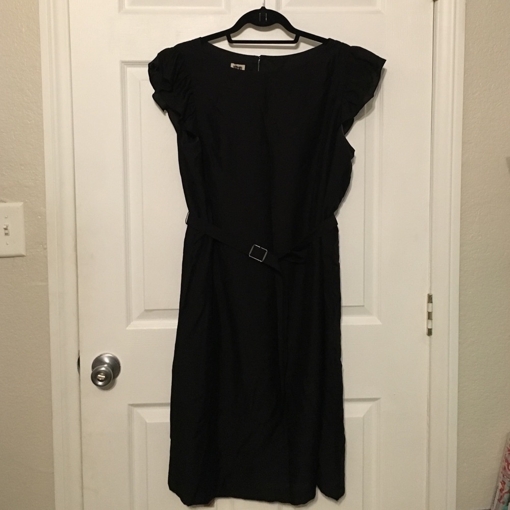 Black belted dress