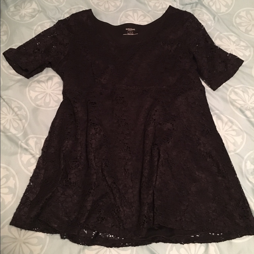 Maternity Black Lace Top