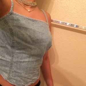 Halter jean crop 👖