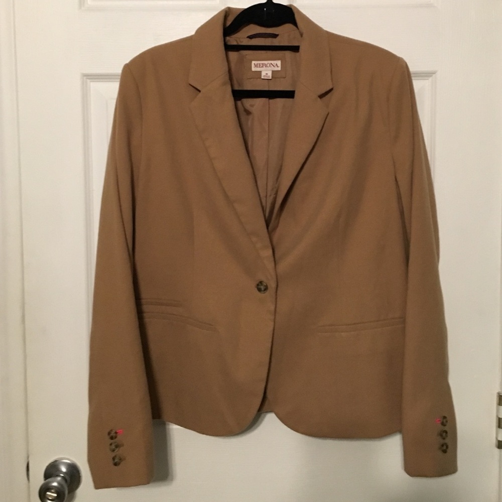 Tan blazer coat