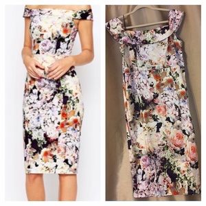 ASOS Bardot Floral Midi dress