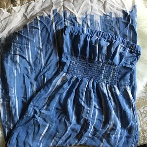 Strapless Silk Maxi Dress