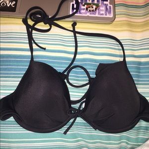 barely worn vs black halter swimsuit