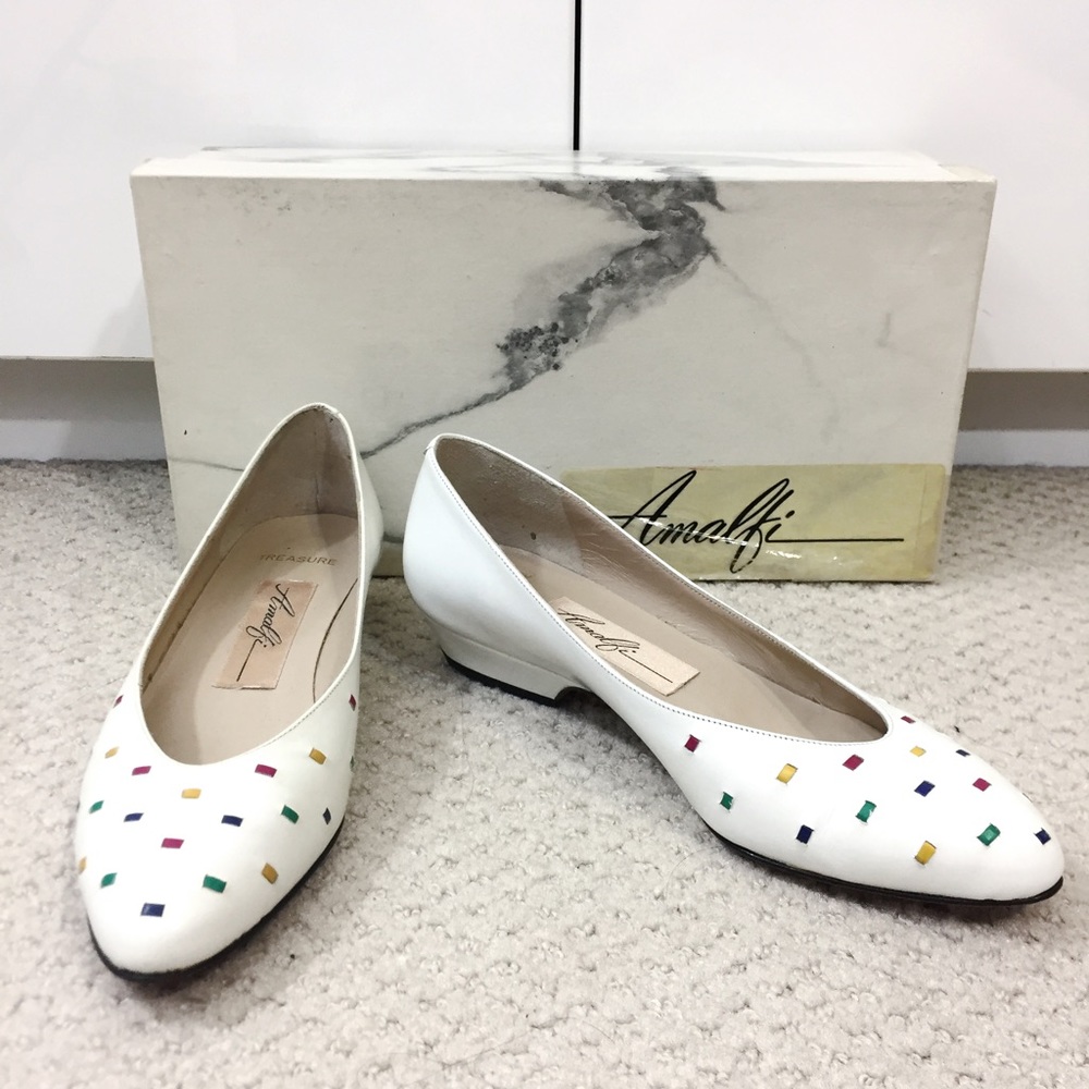 Vintage Amalfi Leather Treasure Flats Size 4