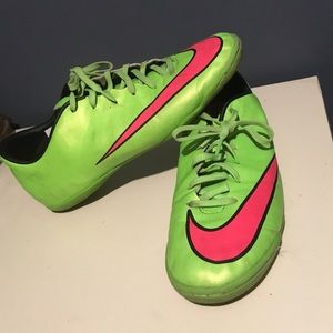 Green Nike shoes
