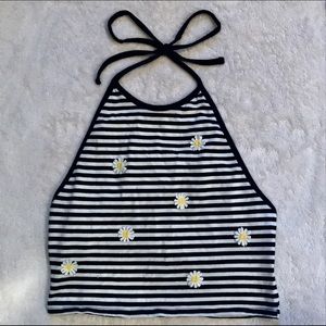 Halter daisy crop top