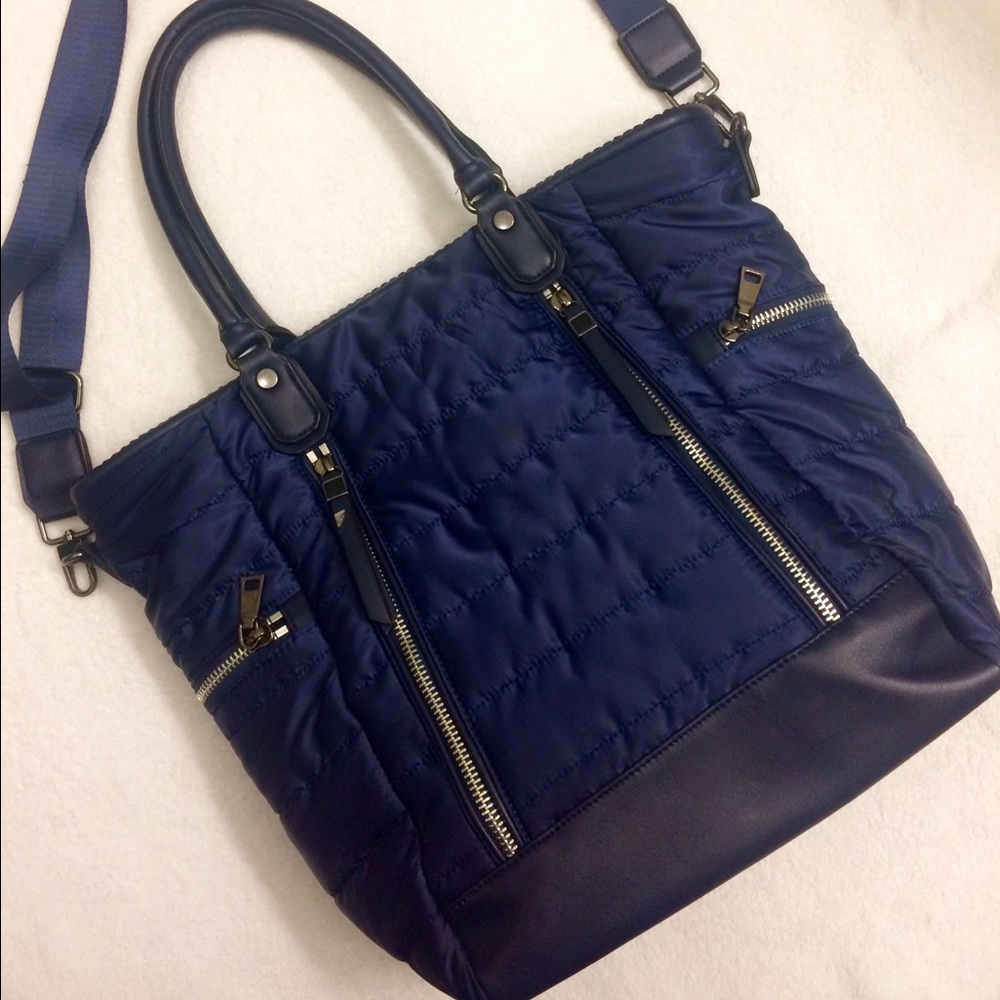 Navy Blue Plush Purse/Travel Bag 💼👛
