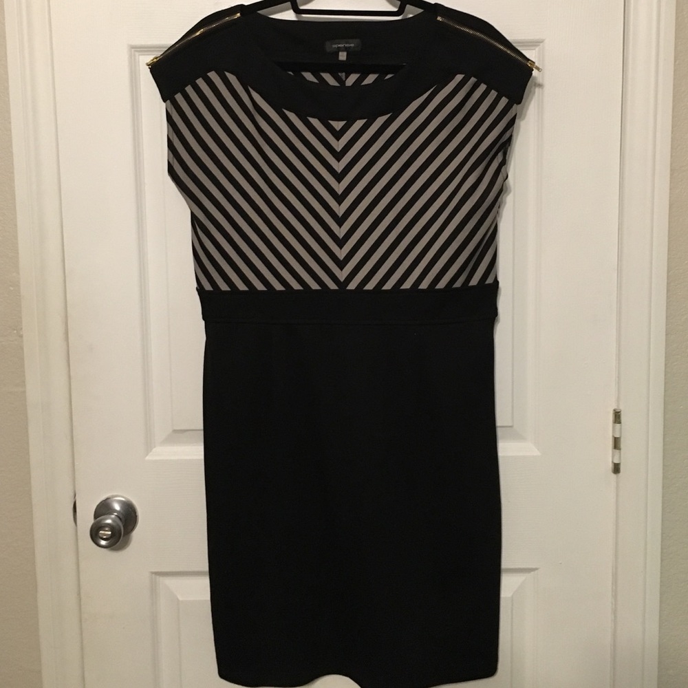 Black stripes dress