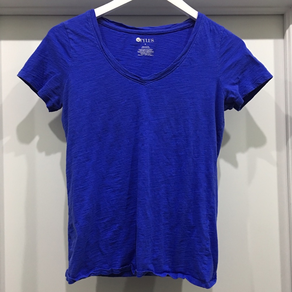 Blue V neck