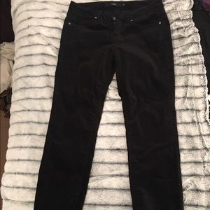 black velvet skinny pants