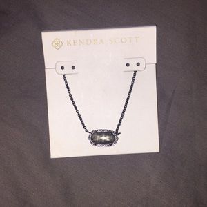 Kendra Scott Elisa gunmetal pendant necklace