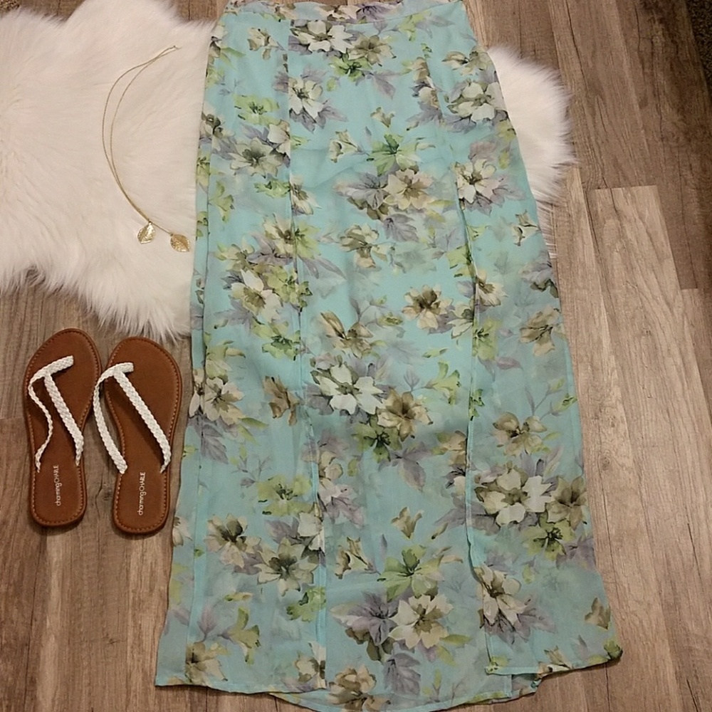 *NWT* Sheer Maxi Skirt
