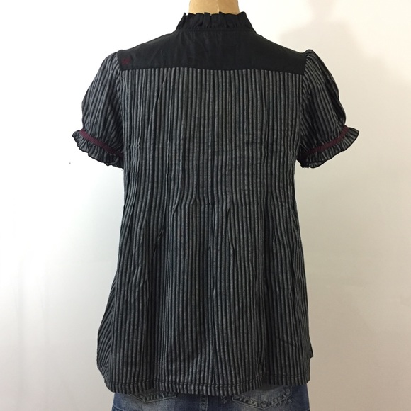 Billabong Striped & Ruffled Flowy Blouse - Picture 3 of 4