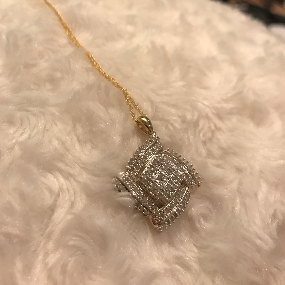 Necklace 14k over brass