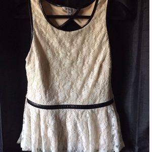 Adorable lace peplum