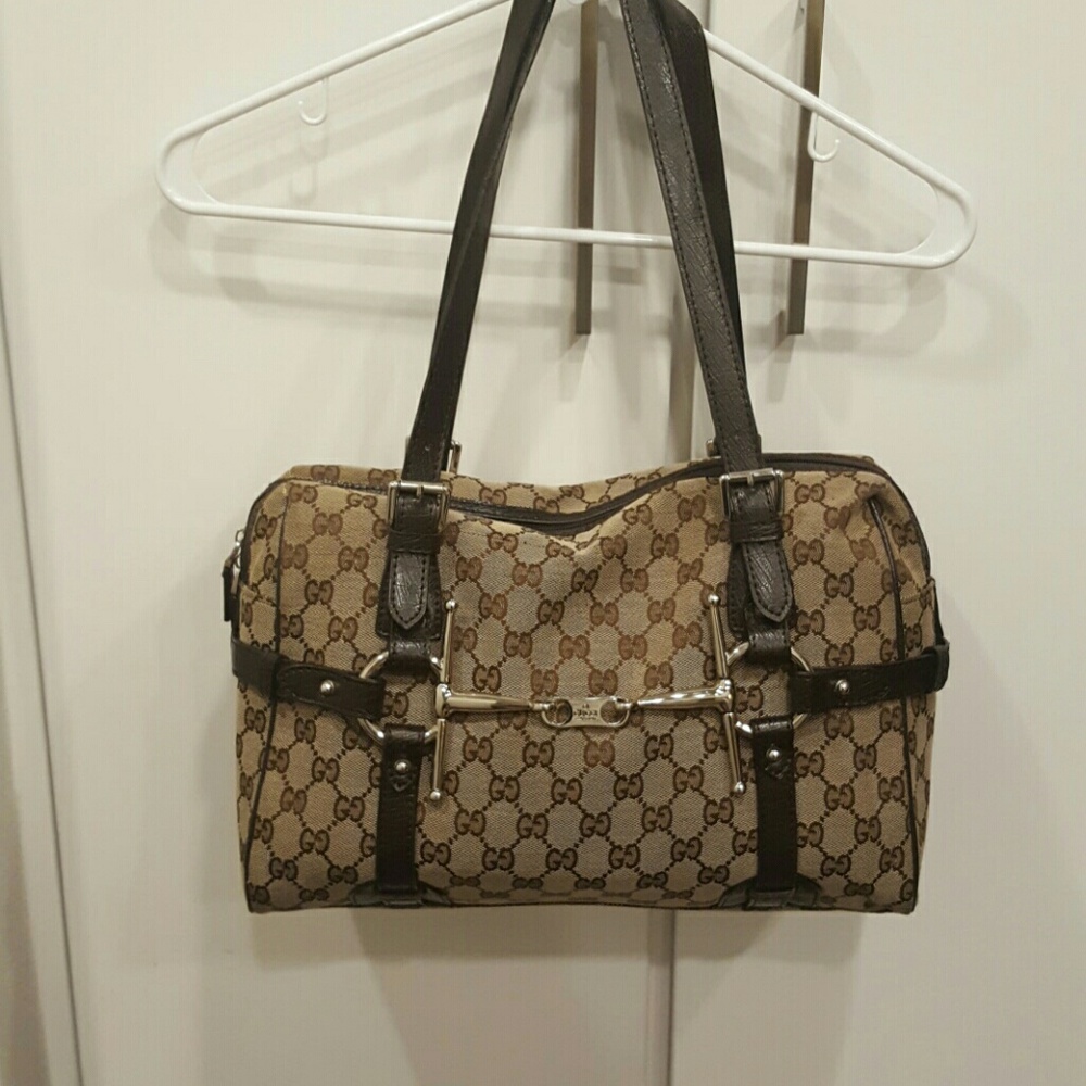 Authentic Gucci Monogram Canvas bag like new!