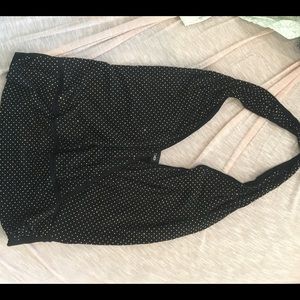 Bebe black tank with gold embellishments