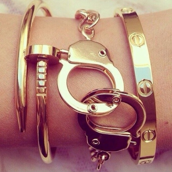 Jewelry - 🌟❤️Gold Screw Cuff Bangle❤️🌟