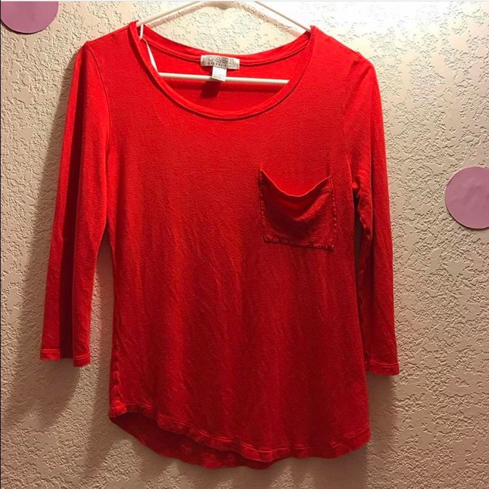 Red Orange Quarter Sleeve