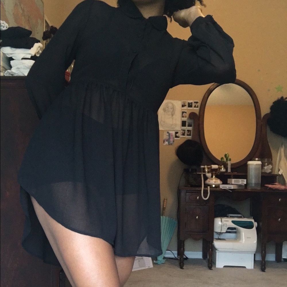 Sheer Black Blouse