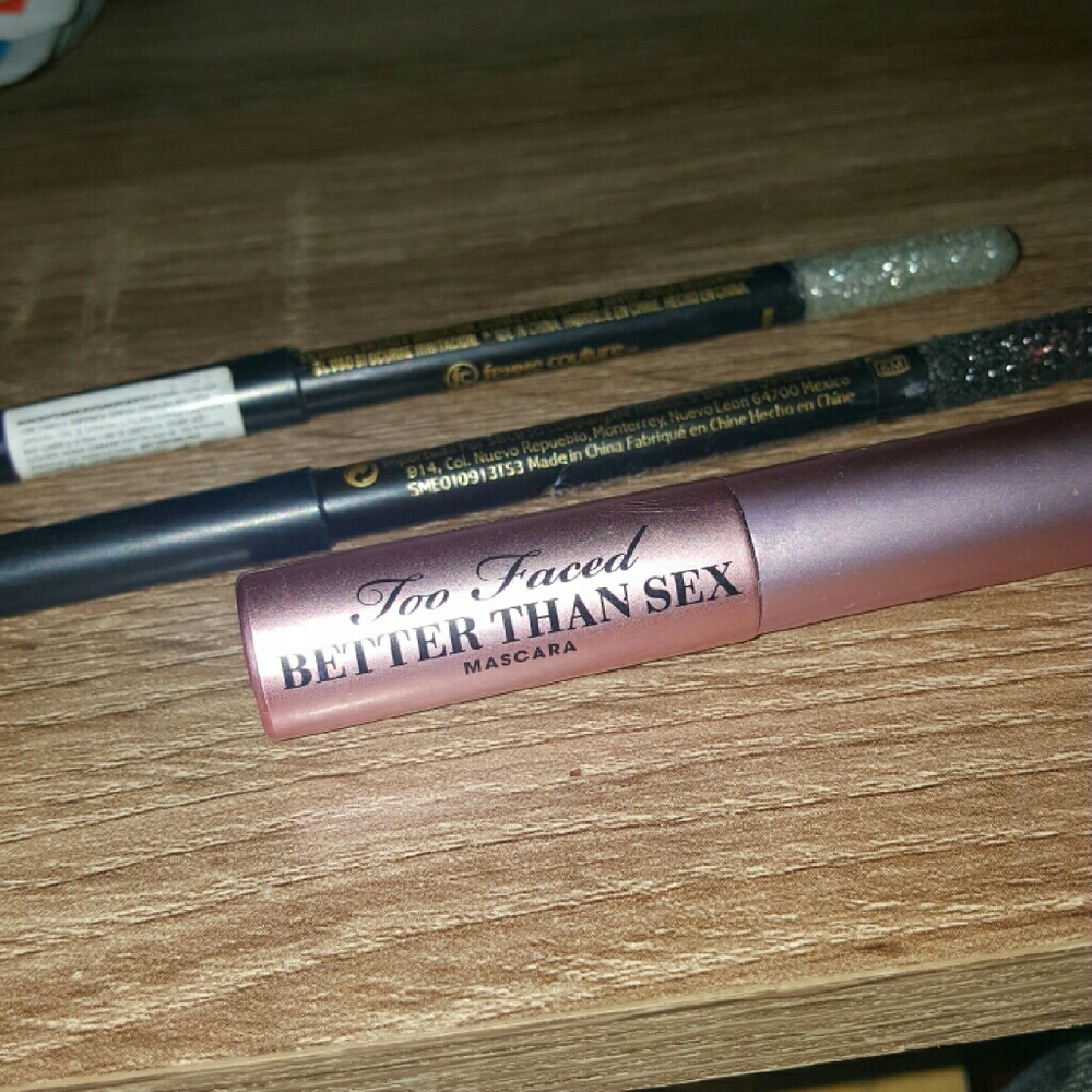 Glittery eyeliner and better than sex mascara
