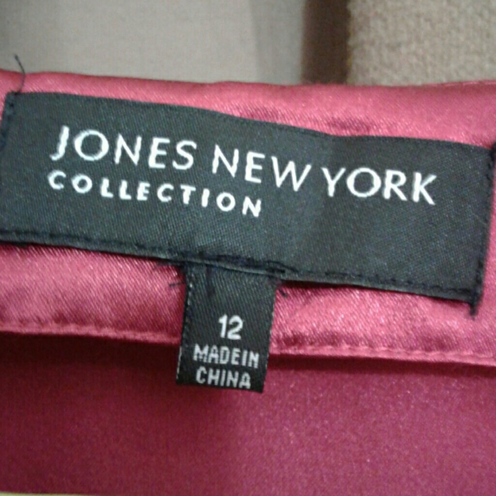 JONES NEW YORK SILK SHORT SLEEVE SHIRT