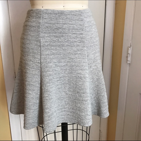 Anthropologie Dresses & Skirts - Anthropologie Maeve Textured Gray Skater Skirt