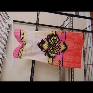 Strapless mini dress