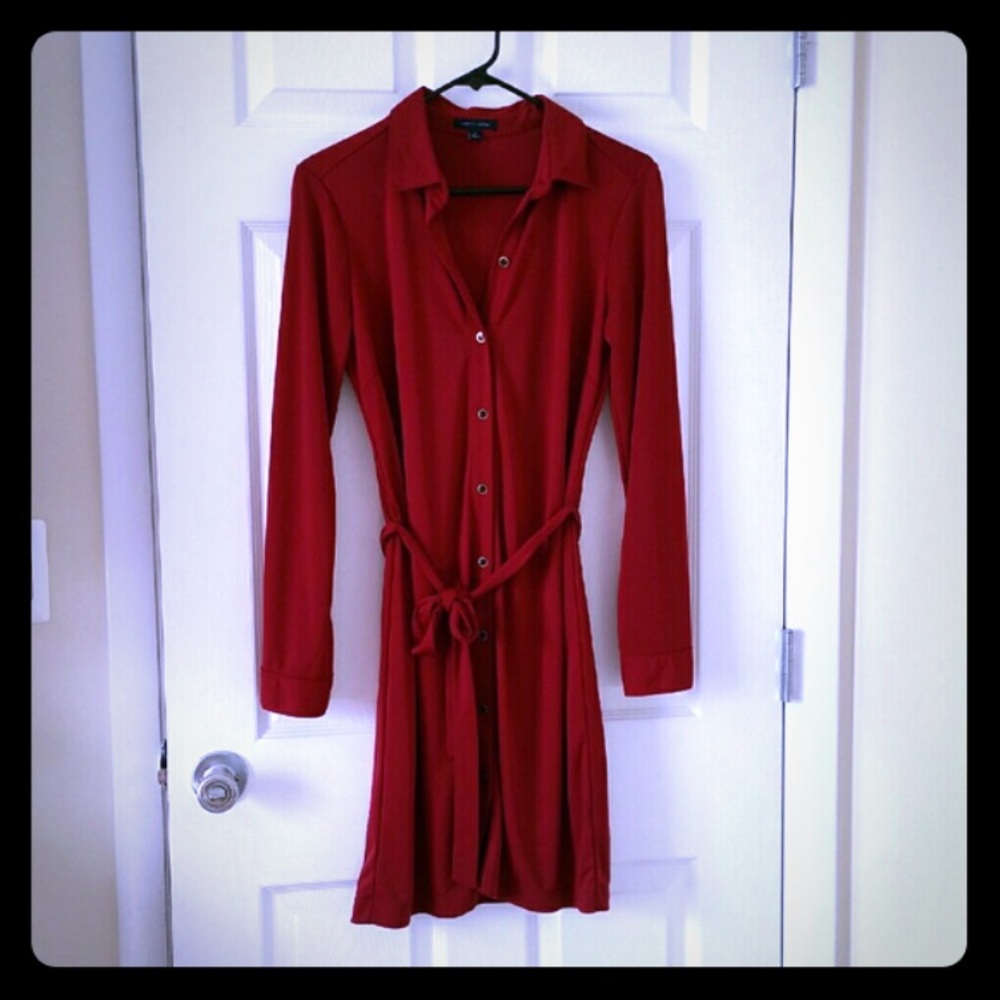 Tommy Hilfger Red Long Sleeve Dress Sz M