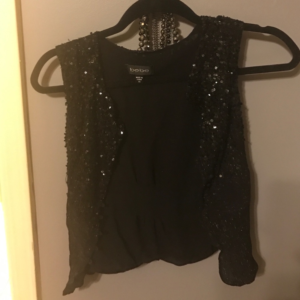 Sheer BEBE black top