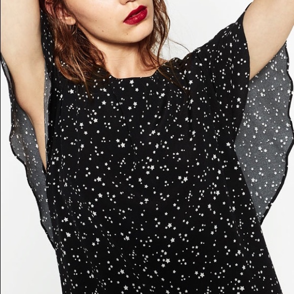 Zara Dresses - Zara black & white star print dress Zara Dresses - Zara black & white star print dress