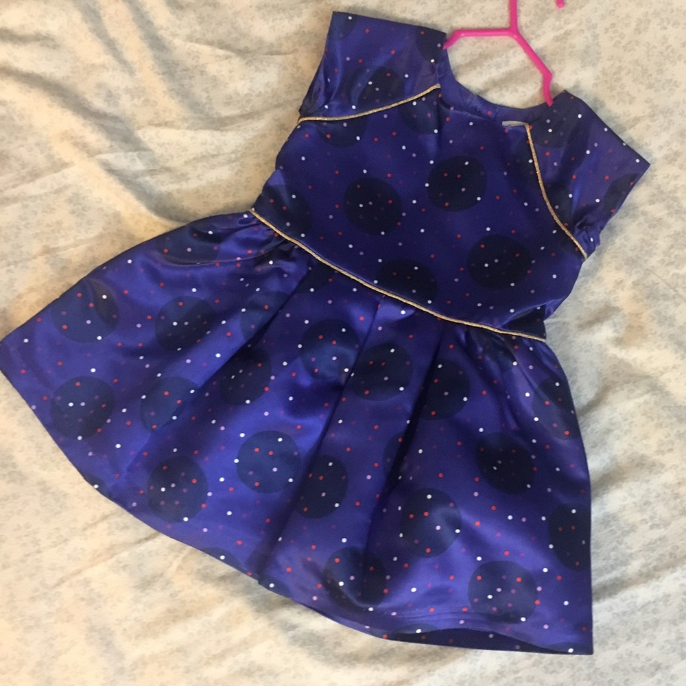 Blue and Gold Toddler Dress