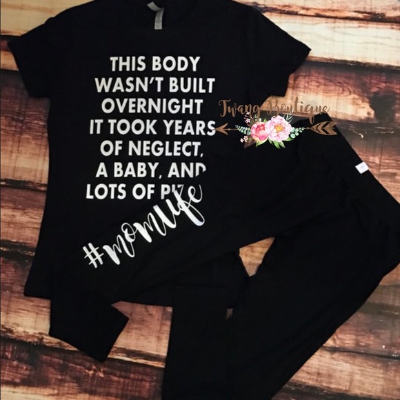 << This Body Wasn't Built Overnight Funny Tee >> - Picture 2 of 2