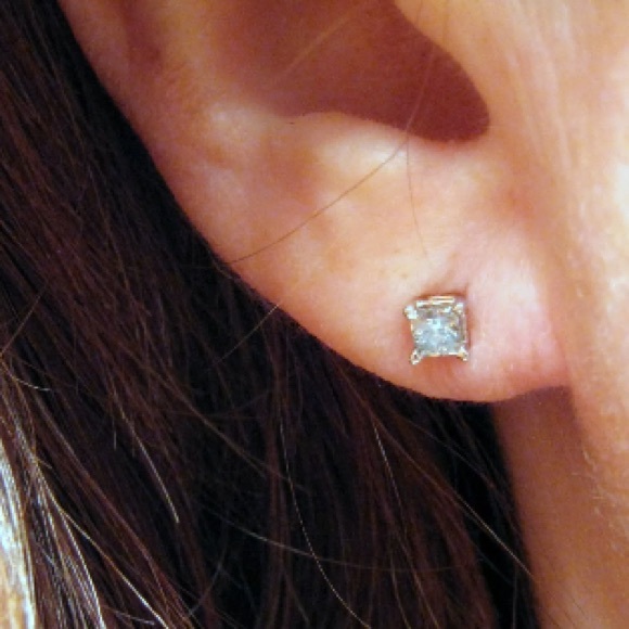 💎 1/3CT NATURAL Diamond 14K White Gold Studs - Picture 7 of 8