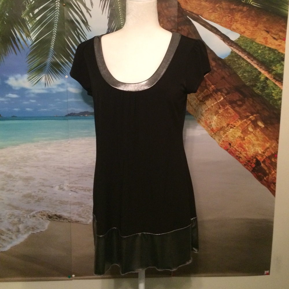 Dress, size XL juniors, black with silver trim