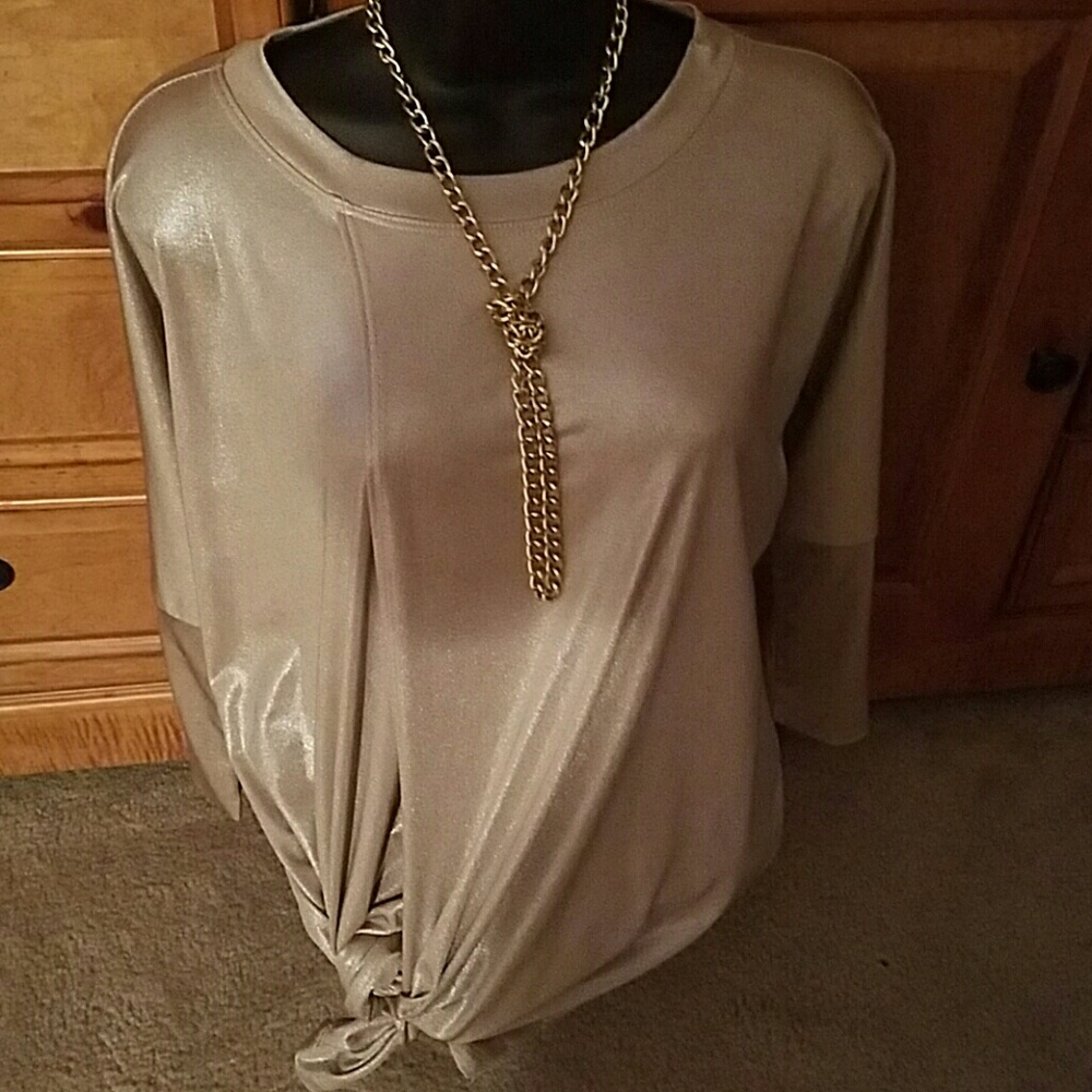 Ladies soft gold trendy  shirt