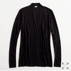 J. Crew Always Open Cardigan in Black Jersey