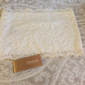 BRAND NEW Francesca's bandeau - white lace