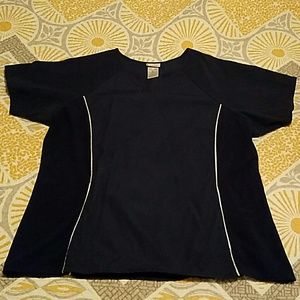 Cherokee Studio navy scrub top, size XL, EUC